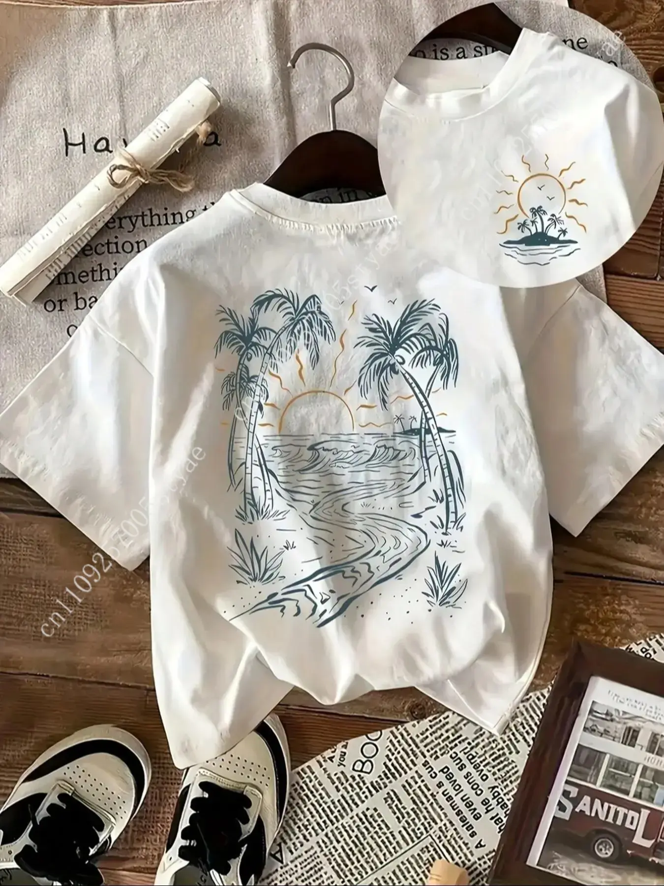Summer Quilt - Camiseta Feminina com Estampa de Árvore