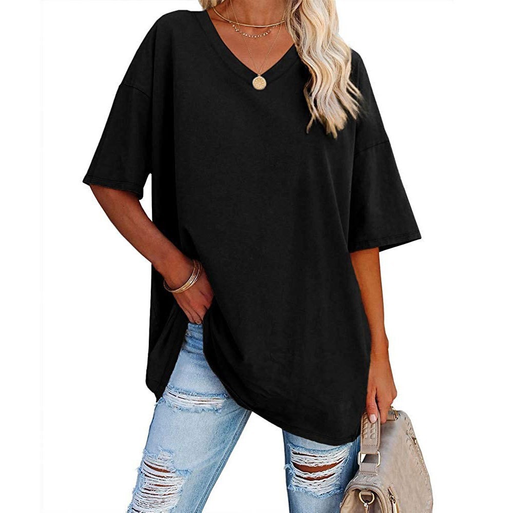 Summer Clothing Amazon - Top solto com decote em v