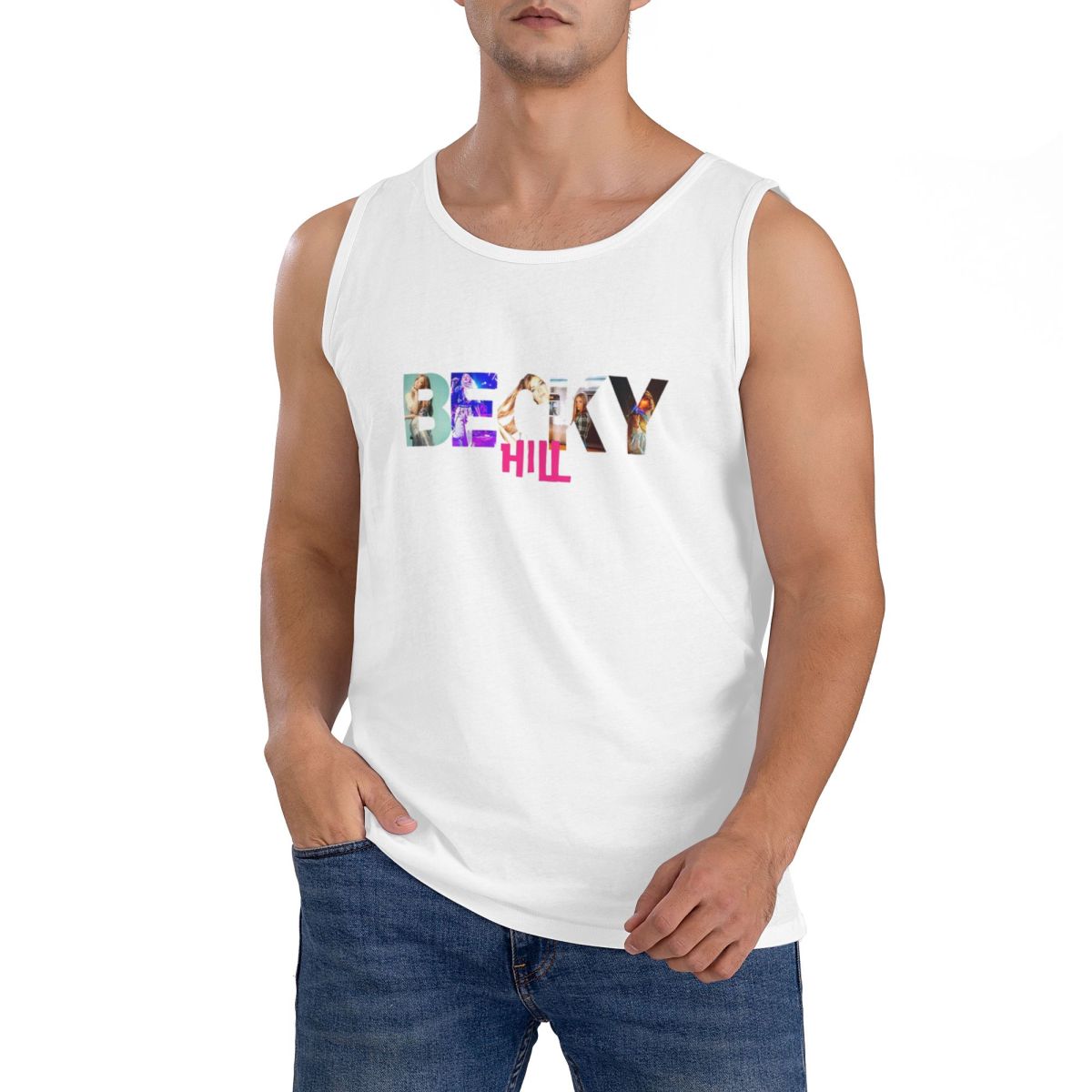 Summer Hill Clothing - Camiseta Sem Mangas Clássica 100% Algodão