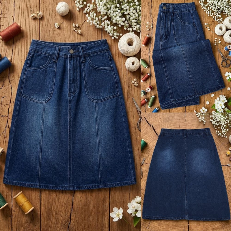 Saia Jeans Feminina de Cintura - Summer Quilt avaliação e preço