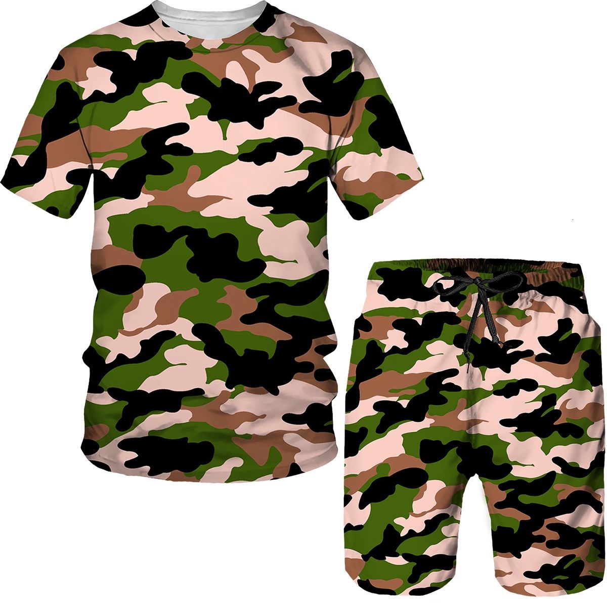 Conjuntos de Camuflagem Mascul - Summer Clothing Outfits avaliação e preço
